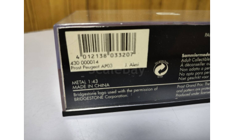 Prost Peugeot AP03 Alesi F1  Minichamps, масштабная модель, scale43