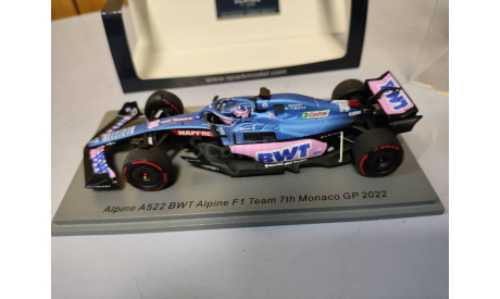 Alpine A522 BWT Alonso  Monaco GP 2022 F1  Spark, масштабная модель, scale43
