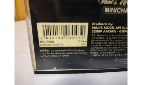 Brabham Ford BT44 1974  F1 Minichamps 400740008, масштабная модель, scale43