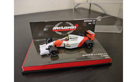 Mclaren MP4/7  Honda V12 Senna 1992 1/64 Minichamps, масштабная модель, scale64
