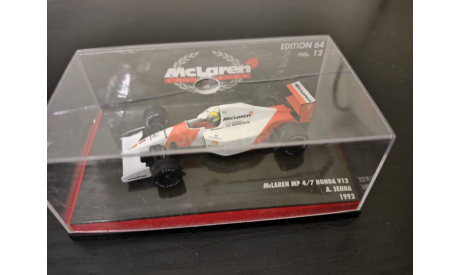 Mclaren MP4/7  Honda V12 Senna 1992 1/64 Minichamps, масштабная модель, scale64