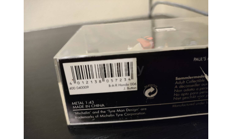 BAR Honda 006 Button F1  Minichamps  400040009, масштабная модель, 1:43, 1/43