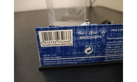 Williams Bmw FW22 FW 22 Button F1 Minichamps  430000010, масштабная модель, scale43