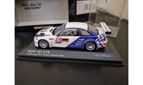 BMW M3 GTR ELMS Jarama 2001 Minichamps 400012193, масштабная модель, scale43