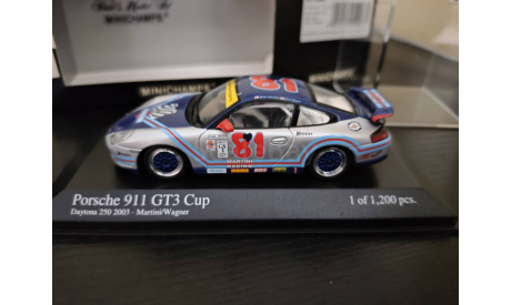 Porsche 911 CT3 Cup Daytona 2003 Minichamps 400036981, масштабная модель, scale43