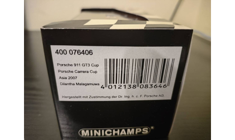 Porsche 911 GT3 Gup  Asia 2007 Minichamps 400076406, масштабная модель, scale43
