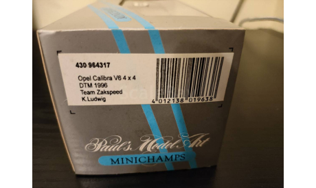 Opel Calibra V6 4*4 DTM 1996 Minichamps 430964317, масштабная модель, scale43