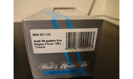 Audi V8 Quattro Evo 1993 Minichamps, масштабная модель, scale43