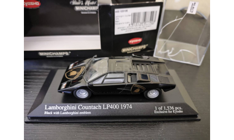 Lamborghini Countach LP400 1974 + Emblem Minichamps 433103105, масштабная модель, scale43
