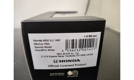 Honda NSX 3.2 1997 Grandprix Dealer, масштабная модель, scale43