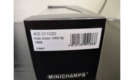 Auto Union 1000Sp 1000 Sp 1958 Minichamps  400011020, масштабная модель, 1:43, 1/43