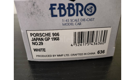Porsche 906 1968 Japan GP  Ebbro, масштабная модель, scale43
