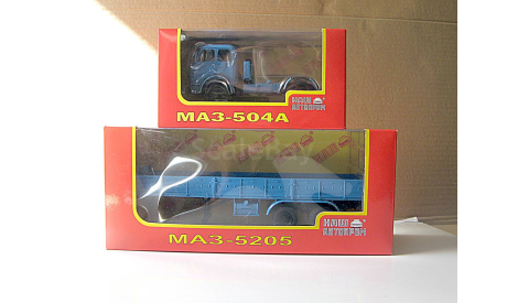 Маз 504А синий + полуприцеп маз 5205, масштабная модель, Наш Автопром, scale43