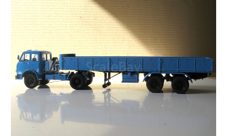 Маз 504А синий + полуприцеп маз 5205, масштабная модель, Наш Автопром, scale43