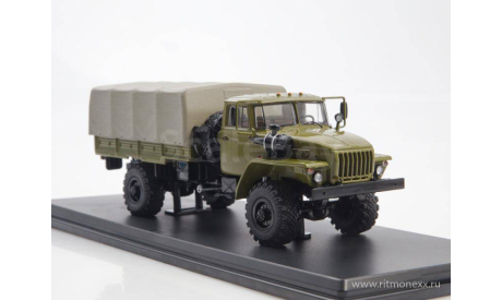 Модель 43206 бортовой с тентом (хаки) 1:43 SSM, сборная модель автомобиля, scale43, УРАЛ
