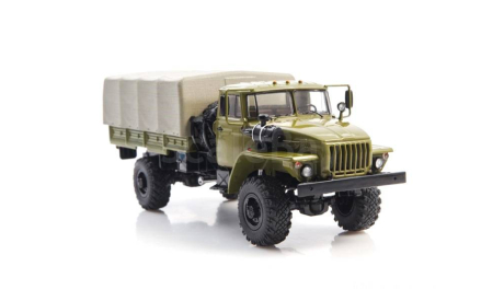 Модель 43206 бортовой с тентом (хаки) 1:43 SSM, сборная модель автомобиля, scale43, УРАЛ
