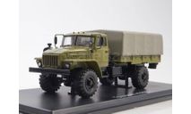 Модель 43206 бортовой с тентом (хаки) 1:43 SSM, сборная модель автомобиля, scale43, УРАЛ