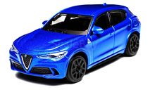 Модель ALFA ROMEO STELVIO SUV (2016) blue met. 1:43 BBURAGO, масштабная модель, scale43