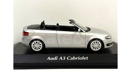 Модель Audi A3 Cabriolet silver (2007) 1:43 Minichamps, масштабная модель, scale43