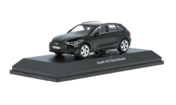 Модель Audi A3 Sportback Mythos Black (2020) 1:43 I-Scale/Dealer version