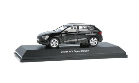 Модель Audi A3 Sportback Mythos Black (2020) 1:43 I-Scale/Dealer version, масштабная модель, scale43