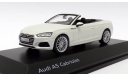 Модель AUDI A5 CABRIOLET OPEN (2017) white 1:43 SPARK (DEALER VERSION), масштабная модель, scale43