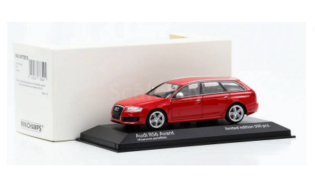 Модель Audi RS6 Avant (2007) Misano red pearl effect 1:43 Minichamps, масштабная модель, scale43