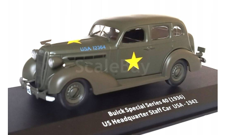 Модель BUICK SPECIAL SERIES 40 US STAFF CAR 1942 1:43 DEA/POLAND, масштабная модель, DeAgostini (военная серия), scale43