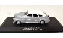 Модель CHEVROLET SPECIAL DELUXE USA NAVY -1943 1:43 DEA/POLSKA, масштабная модель, 1/43