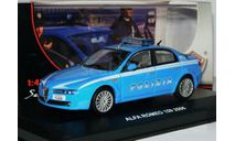 Модель ALFA ROMEO 159 Polizia (2006) blue 1:43 Edison Giocattoli, масштабная модель, Altaya, 1/43