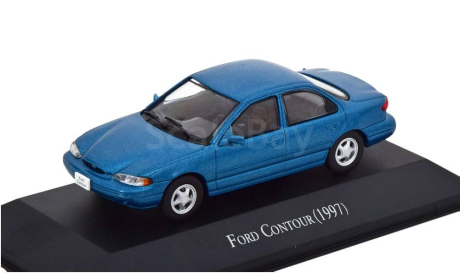 Модель FORD CONTOUR (1997) blue 1:43 EDITORIAL PLANETA DEAGOSTINI MEXICO, масштабная модель, Altaya, 1/43