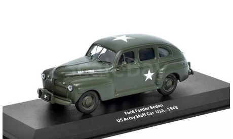 Модель FORD FORDOR SEDAN US STAFF CAR 1943 1:43 DEA/POLAND, масштабная модель, DeAgostini (военная серия), scale43