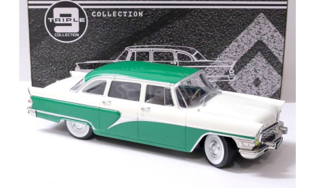 Модель ГАЗ-13’ЧАЙКА’/GAZ-13 Seagull green/white 1959 1:18, масштабная модель, TRIPLE 9, scale43