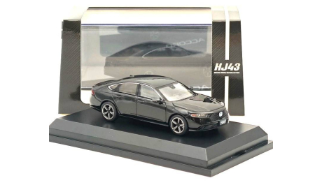 Модель Honda Accord e:HEV (Pearl Black) 2022 1:43 HOBBY JAPAN, масштабная модель, scale43
