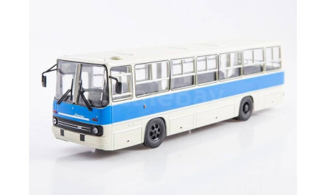 Модель Икарус/IKARUS-260.06 белый с голубым 1:43 Советский Автобус (СОВА), масштабная модель, scale43