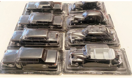 Модели лимузинов в ’черном’  8-шт  1/43 DEA/Автолегенды, масштабная модель, scale43
