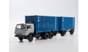 Модель КАМАЗ-53212 контейнеровоз с прицепом ГКБ-8350 1/43 АВТОИСТОРИЯ/ПАО КАМАЗ, масштабная модель, 1:43
