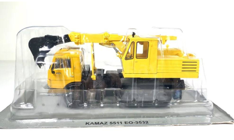 Модель Kamaz 5511 EO-3532 Markolo/Экскаватор 1:43 DEA/HUNGARY, масштабная модель, DEAGOSTINI, scale43, КамАЗ