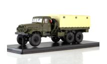 Модель КРАЗ-214 бортовой с тентом (хаки) 1:43 SSM, сборная модель автомобиля, scale43