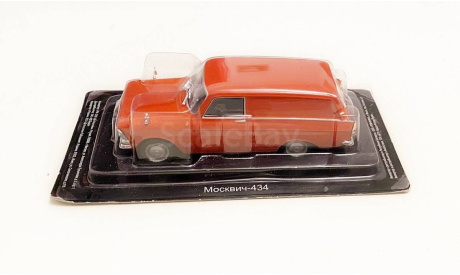 Модель МОСКВИЧ-433/434 красный 1:43 Deagostini/АВТОЛЕГЕНДЫ ССССР, масштабная модель, scale43