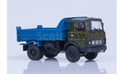 Модель МАЗ-5551 самосвал (ранняя кабина, хаки-синий) 1988 г. 1/43 (АИСТ)