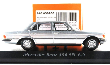 Модель Mercedes-Benz 450 SEL 6.9 (W116) 1976 silver 1:43 MINICHAMPS, масштабная модель, scale43