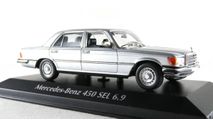 Модель Mercedes-Benz 450 SEL 6.9 (W116) 1976 silver 1:43 MINICHAMPS, масштабная модель, scale43