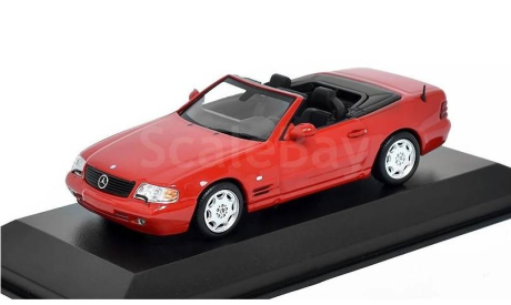 Модель Mercedes-Benz SL-class 1999 OPEN red/красный 1:43 MINICHAMPS, масштабная модель, scale43