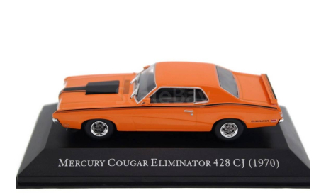Модель MERCURY COUGAR ELIMINATOR 428 (1970) orange 1:43 PCT/DEAGOSTINI, масштабная модель, scale43