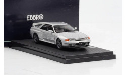 Модель Nissan Skyline GT-R (R32) Coupe 1989 silver 1:43 EBBRO