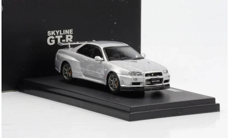 Модель Nissan Skyline GT-R R34 Vspec II silver 1:43 EBBRO, масштабная модель, scale43