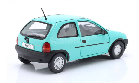 Модель OPEL CORSA B 1993 TURQUOISE 1:24 WhiteBoх, масштабная модель, WHITEBOX, 1/24