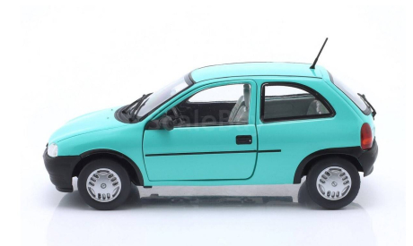 Модель OPEL CORSA B 1993 TURQUOISE 1:24 WhiteBoх, масштабная модель, WHITEBOX, 1/24