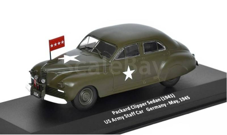 Модель PACKARD CLIPPER SEDAN U.S. ARMY STAFF CAR 1941 1:43 DEA/POLAND, масштабная модель, Buick, DeAgostini (военная серия), scale43
